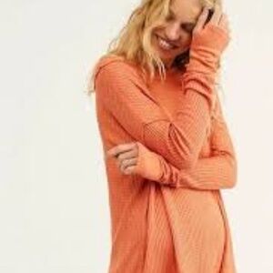 Free People North Shore Thermal Knit Tunic Top